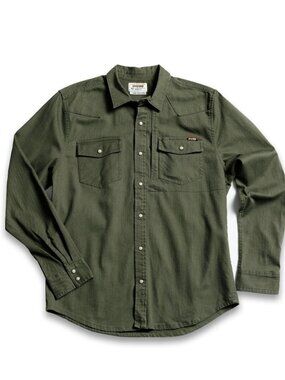 Off The Grid Surplus Earl Denim Shirt - Dusty Olive